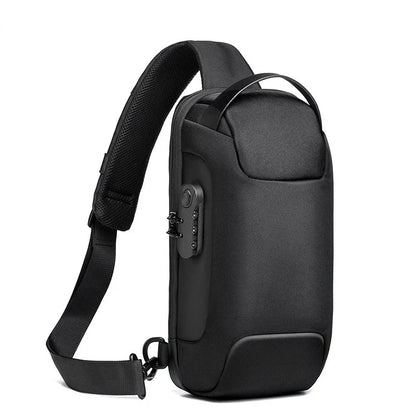 Multifunction Short Travel Messenger Chest Pack Fashion Men's Waterproof USB Oxford Crossbody Anti-theft Shoulder Sling Bag