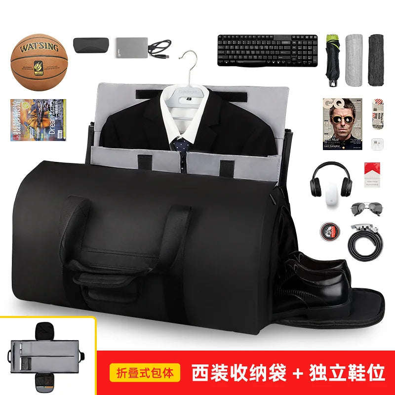 Multifunction Suit Storage Travel Bag Large Capacity Men Waterproof Duffle Bag for Trip Hand Bags with Shoe Pouch