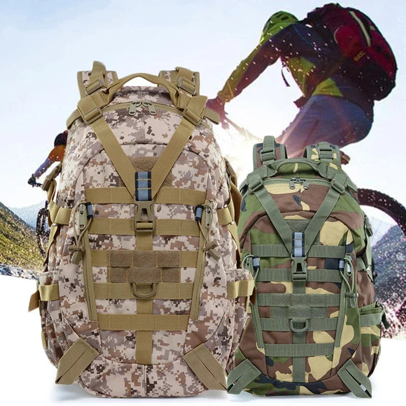 Multifunctional Backpack for Men Camping Hiking Riding Backpacks Reflective Outdoor Travel Bags Climbing Rucksack Bag Camouflage