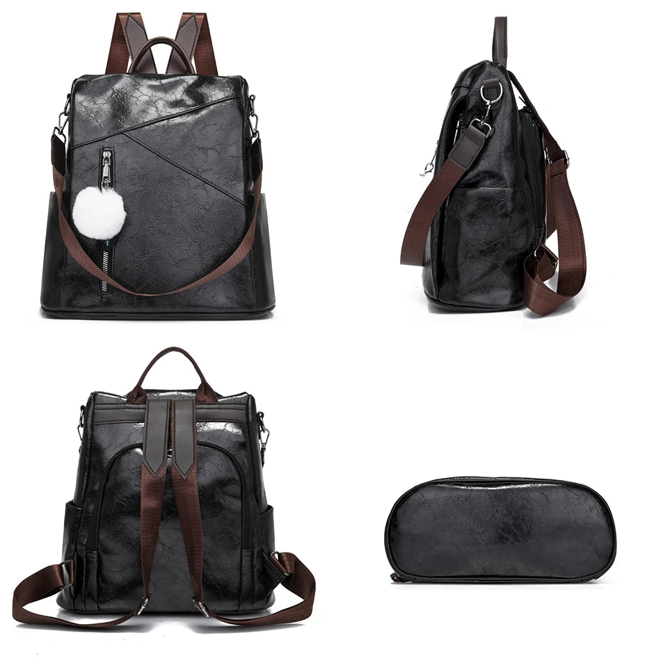 Multifunctional Backpack for Women Large Capatity Shoulder Bag Fashion Casual School Book Bag Ladies Anti-theft Travel Bagpack