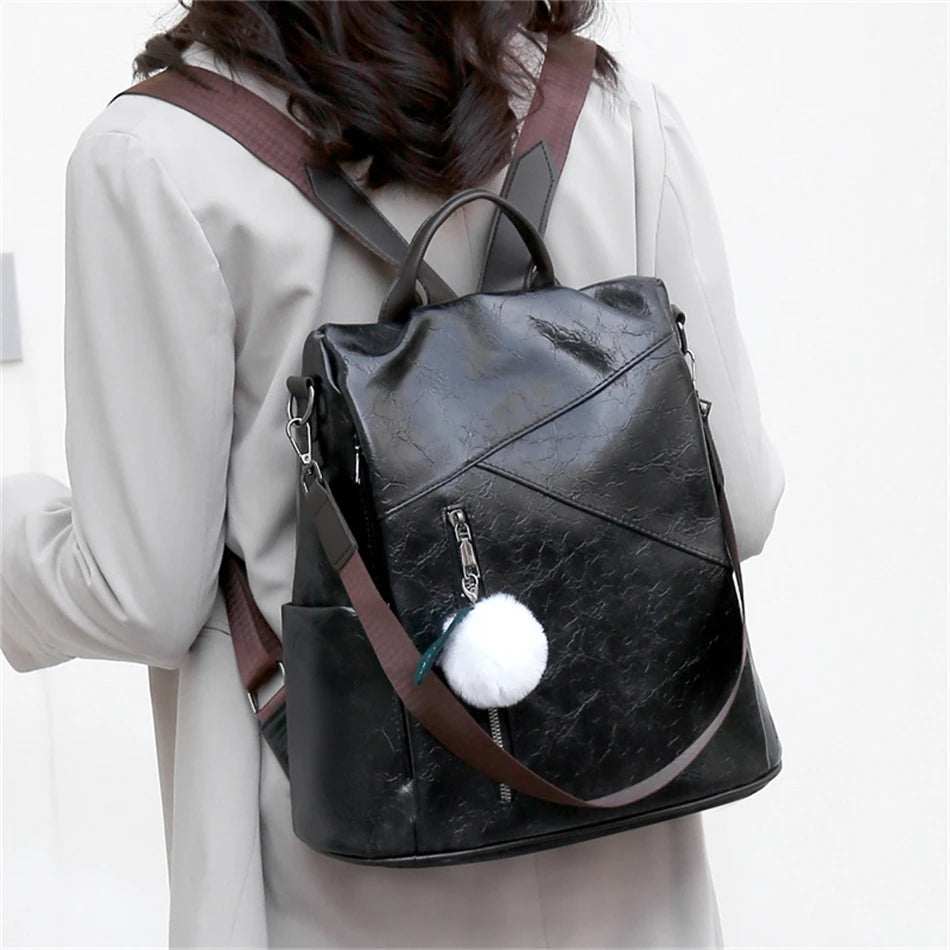 Multifunctional Backpack for Women Large Capatity Shoulder Bag Fashion Casual School Book Bag Ladies Anti-theft Travel Bagpack