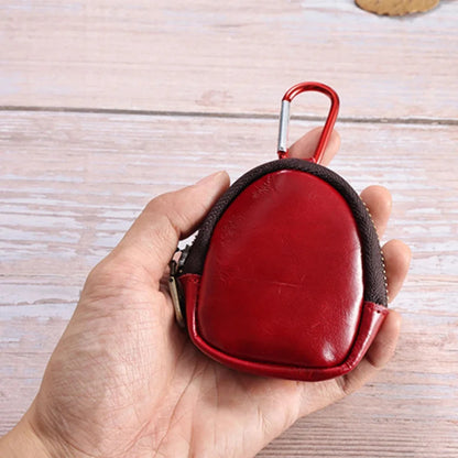 Multifunctional Earphone Storage Genuine Leather Coin Bag Small Purse