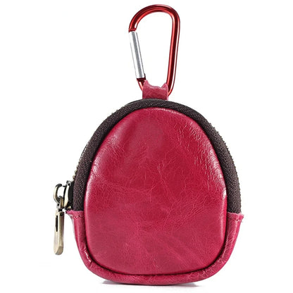 Multifunctional Earphone Storage Genuine Leather Coin Bag Small Purse