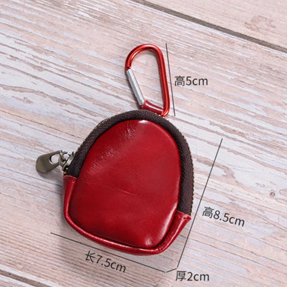 Multifunctional Earphone Storage Genuine Leather Coin Bag Small Purse
