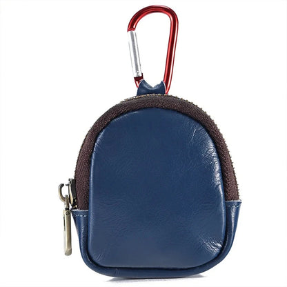 Multifunctional Earphone Storage Genuine Leather Coin Bag Small Purse