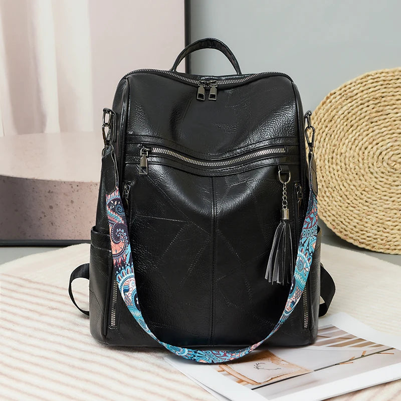 Multifunctional High Capacity Backpack With High Quality Leather Designer Backpacks Luxurious Women's Brand Mochilas Sac A Dos