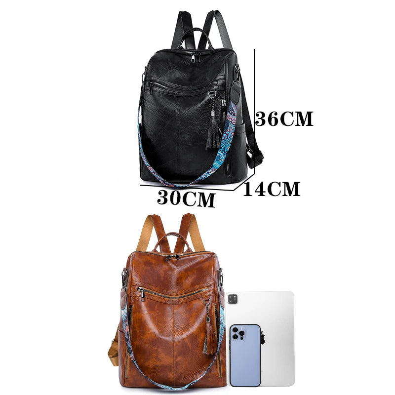 Multifunctional High Capacity Backpack With High Quality Leather Designer Backpacks Luxurious Women's Brand Mochilas Sac A Dos