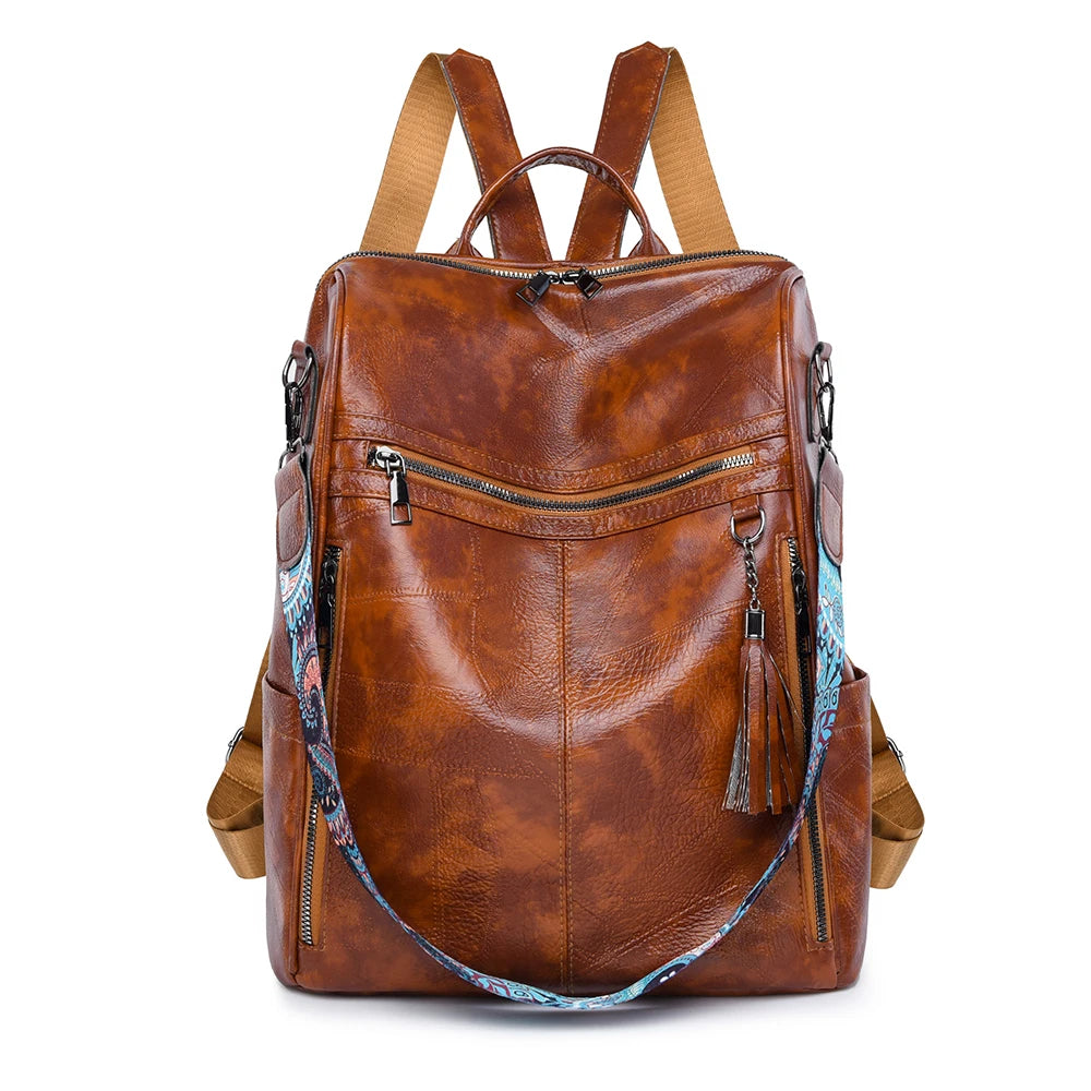 Multifunctional High Capacity Backpack With High Quality Leather Designer Backpacks Luxurious Women's Brand Mochilas Sac A Dos