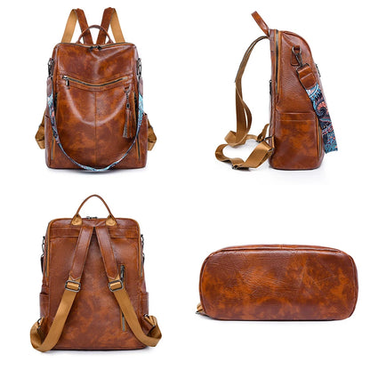 Multifunctional High Capacity Backpack With High Quality Leather Designer Backpacks Luxurious Women's Brand Mochilas Sac A Dos