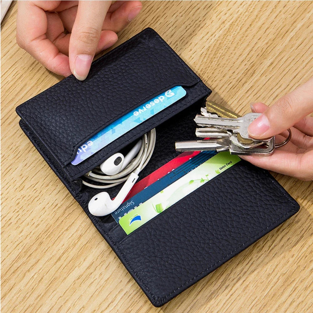 Multifunctional Holders and Leisure Genuine Leather Business Card Holder Creative Storage Coin Purse