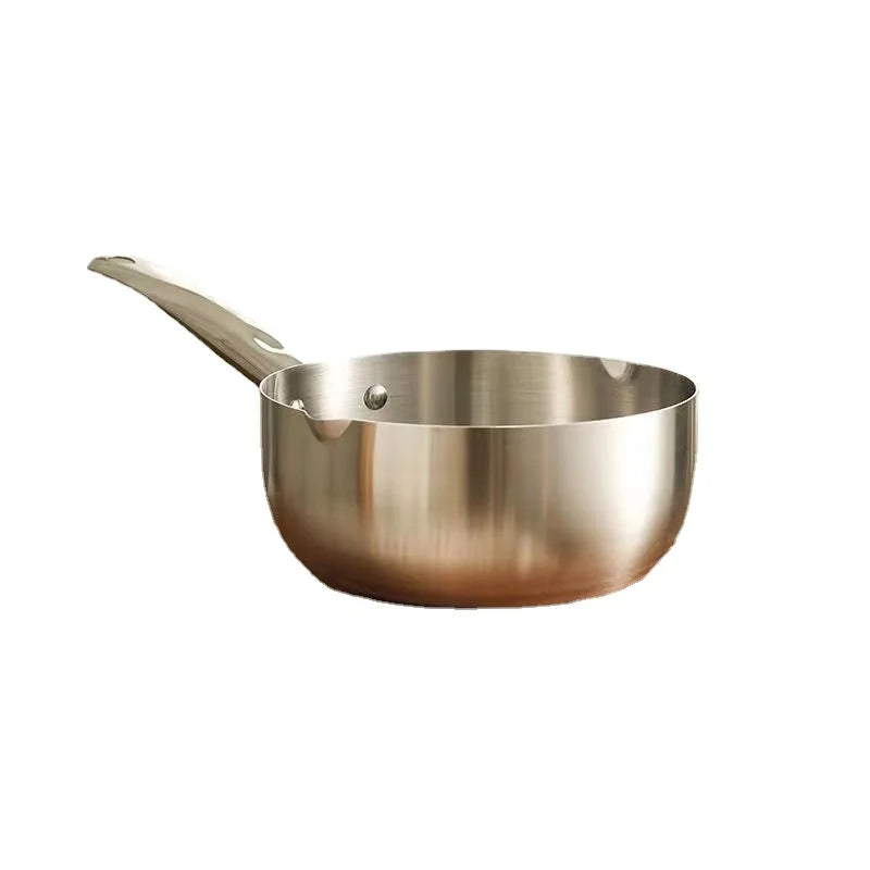 Multifunctional Japanese Snow Flat Pot for Noodles, Vegetables, Baby Food, etc. Compatible with Induction & Gas Stove