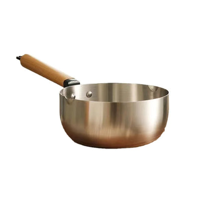 Multifunctional Japanese Snow Flat Pot for Noodles, Vegetables, Baby Food, etc. Compatible with Induction & Gas Stove