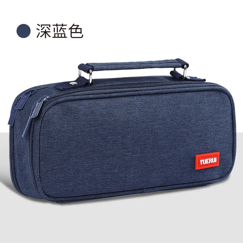 Multifunctional Large-capacity Pencil Case for Primary and Secondary School Students Portable Stationery Box Pen Case Pencil Bag