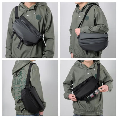 Multifunctional Men's Fashion Nylon Shoulder Chest Bag Men's Travel Cross Chest Bag Men's Small Cross Waist Bag
