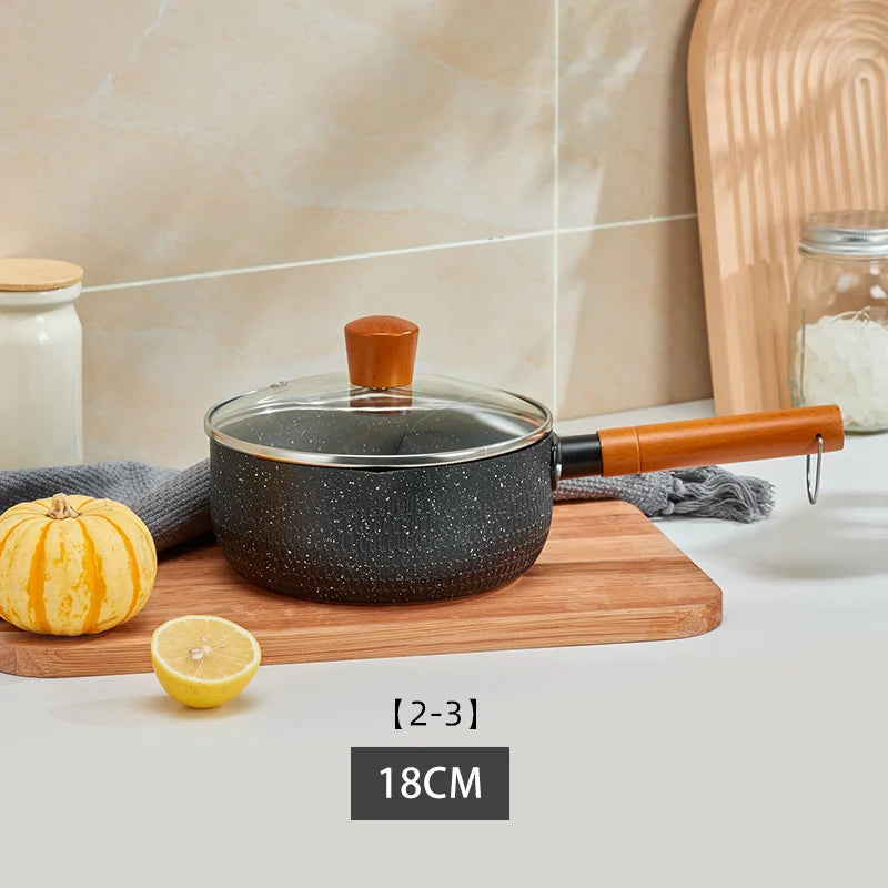 Multifunctional Non-Stick Pot Aluminum Alloy Coated With Medical Stone Pot Household Practical Saucepan Kitchen Utensils