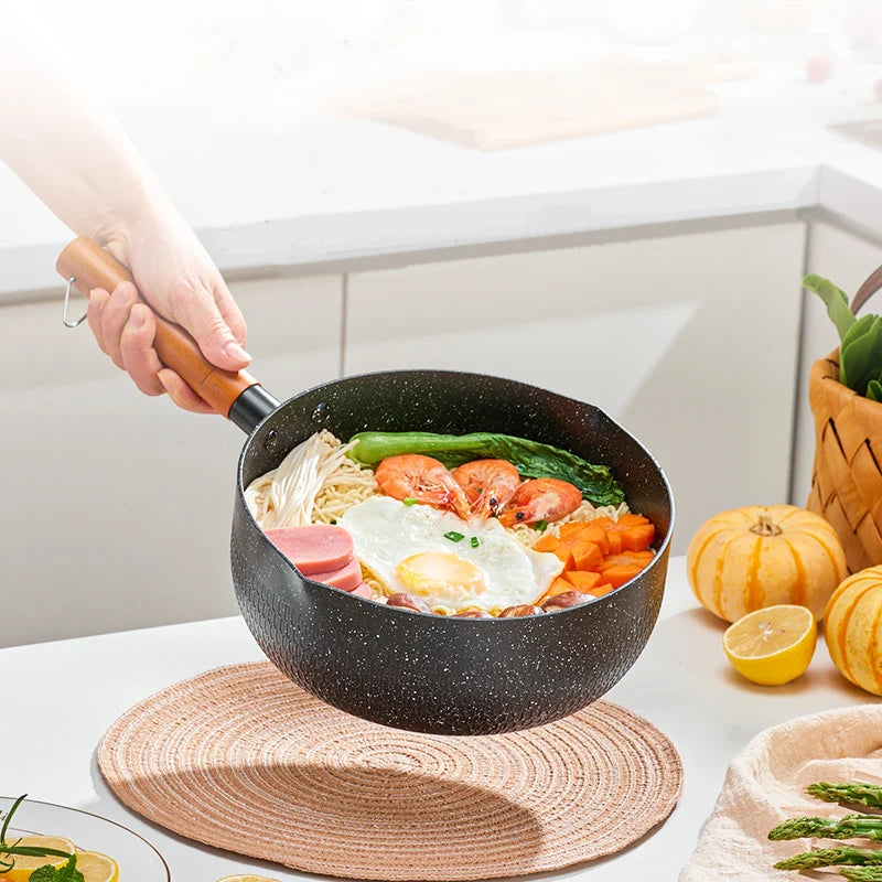 Multifunctional Non-Stick Pot Aluminum Alloy Coated With Medical Stone Pot Household Practical Saucepan Kitchen Utensils