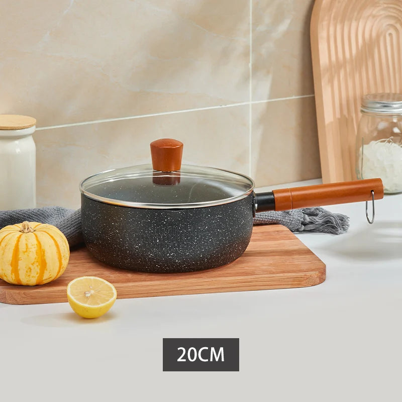 Multifunctional Non-Stick Pot Aluminum Alloy Coated With Medical Stone Pot Household Practical Saucepan Kitchen Utensils