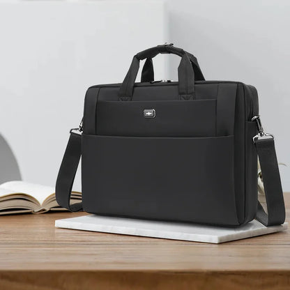 Multifunctional Oxford Men's Briefcase Business 15.6 "Inch Laptop Office Man Handbag Large Capacity Crossbody Shoulder Bag