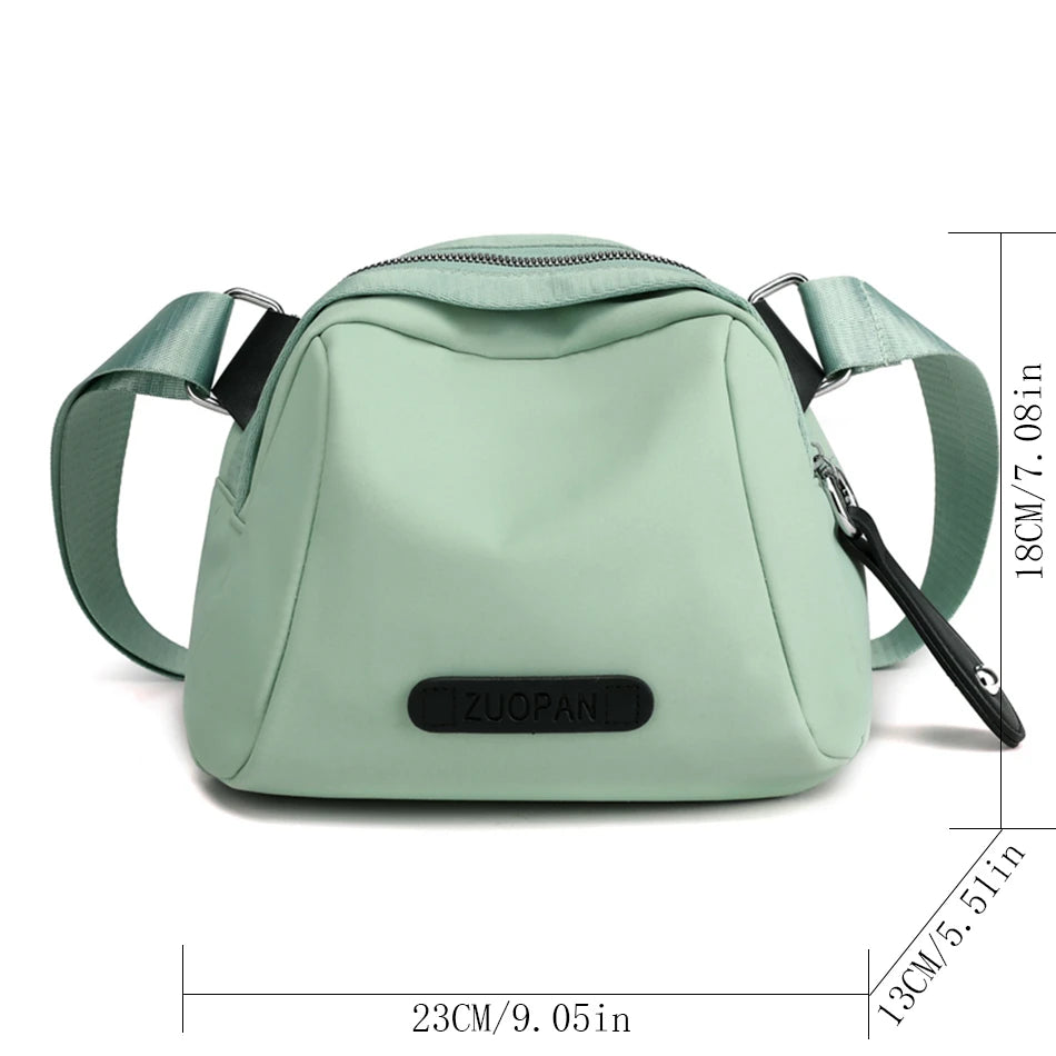 Multifunctional Small Shoulder Bag for Women 2023 New Nylon Wide Strap Crossbody Bag Quality Soft Waterproof Cross Body Purses
