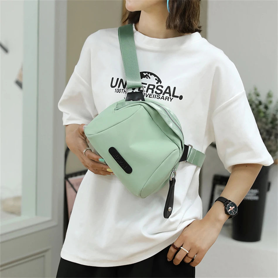 Multifunctional Small Shoulder Bag for Women 2023 New Nylon Wide Strap Crossbody Bag Quality Soft Waterproof Cross Body Purses