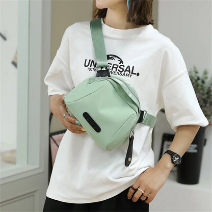Multifunctional Small Shoulder Bag for Women 2023 New Nylon Wide Strap Crossbody Bag Quality Soft Waterproof Cross Body Purses