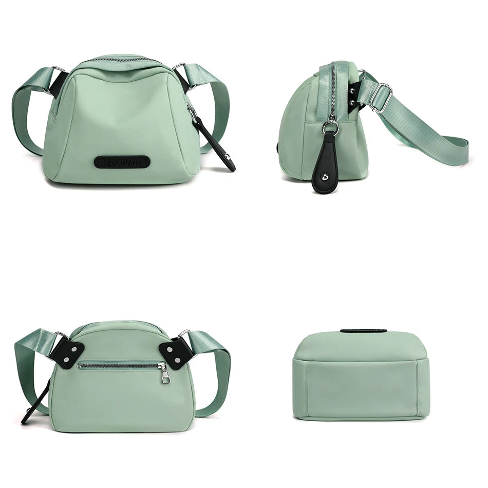 Multifunctional Small Shoulder Bag for Women 2023 New Nylon Wide Strap Crossbody Bag Quality Soft Waterproof Cross Body Purses