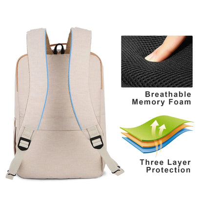 Multifunctional Travel Backpack Woman Airplane Bag Air Women's Notebook Bags For Student USB Charging Lightweight Laptop Bagpack
