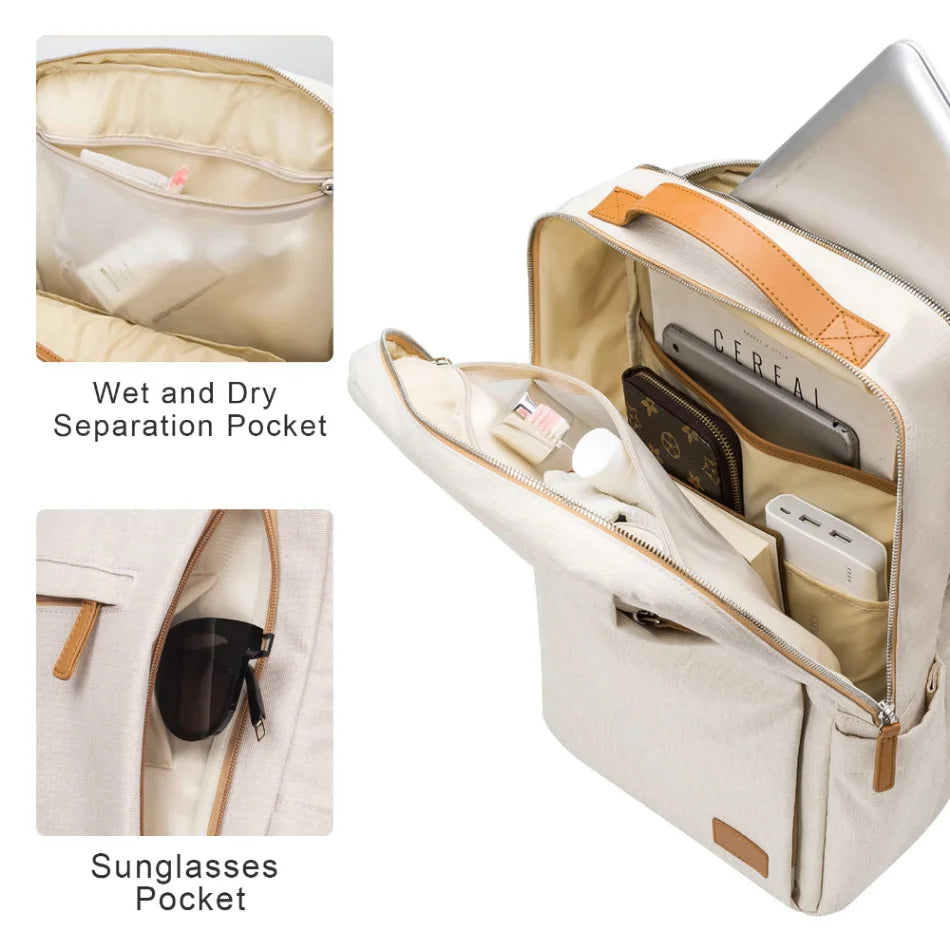 Multifunctional Travel Backpack Woman Airplane Bag Air Women's Notebook Bags For Student USB Charging Lightweight Laptop Bagpack