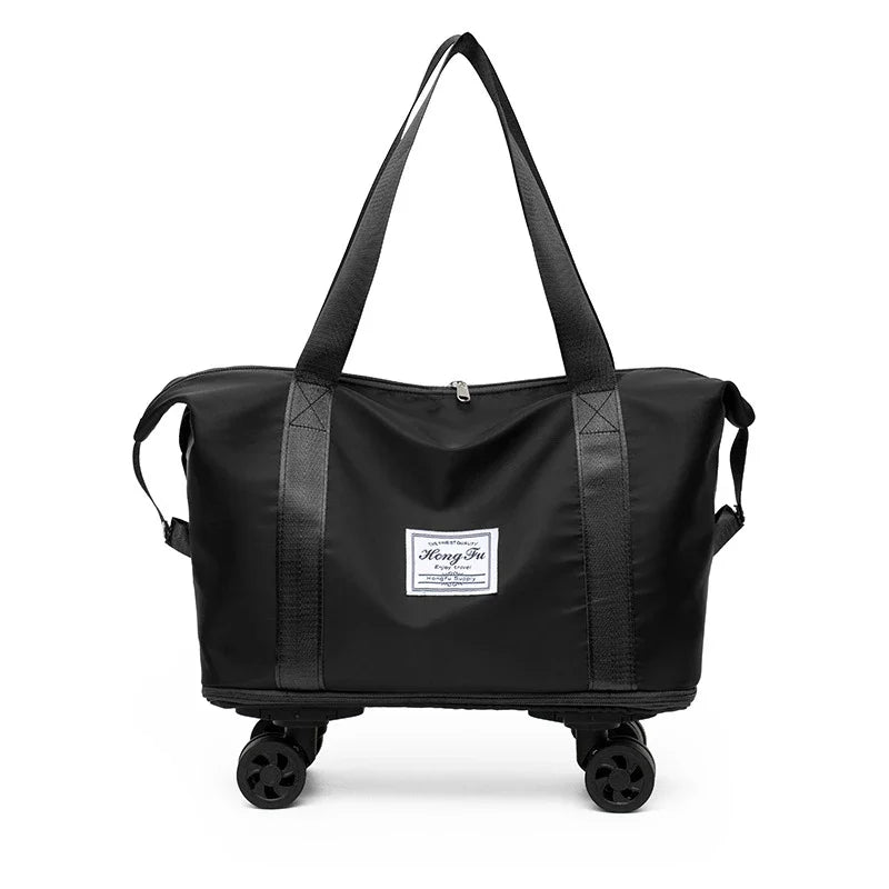 Multifunctional Waterproof Travel Bag with Detachable Wheels Large Capacity Luggage Handbag Dry and Wet Separation Gym Bag