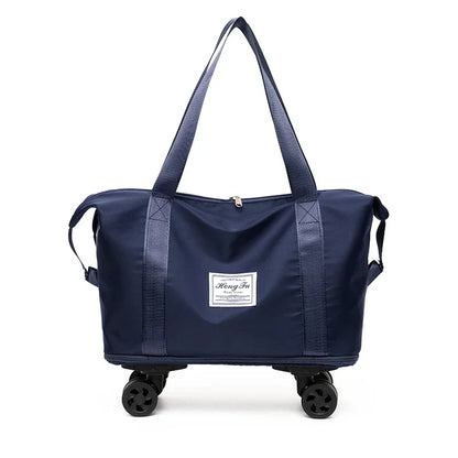 Multifunctional Waterproof Travel Bag with Detachable Wheels Large Capacity Luggage Handbag Dry and Wet Separation Gym Bag