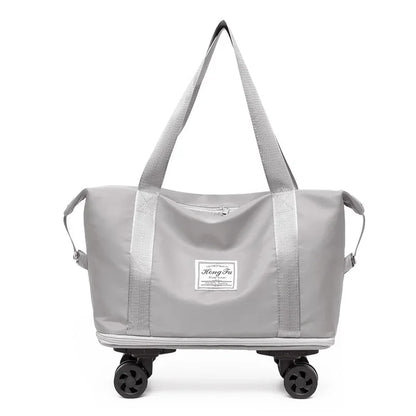 Multifunctional Waterproof Travel Bag with Detachable Wheels Large Capacity Luggage Handbag Dry and Wet Separation Gym Bag