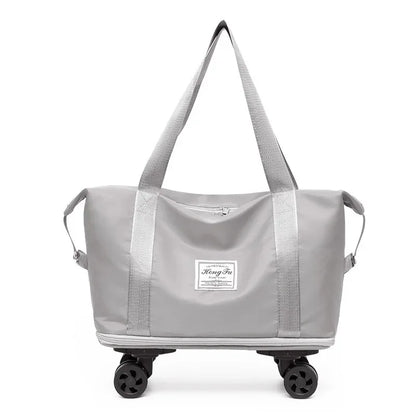Multifunctional Waterproof Travel Bag with Detachable Wheels Large Capacity Luggage Handbag Dry and Wet Separation Gym Bag