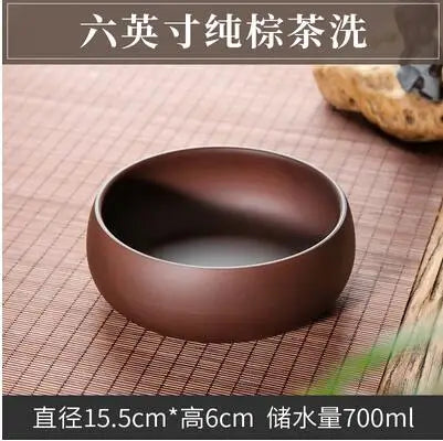 Multifunctional White Porcelain Tea Wash, Solid Color Ceramic, Purple Sand Ashtray, Tea Set Accessories