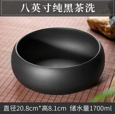 Multifunctional White Porcelain Tea Wash, Solid Color Ceramic, Purple Sand Ashtray, Tea Set Accessories