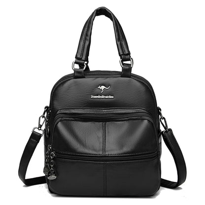 Multifunctional Women Backpack Female Leather Backpack Small Mochila Feminina School Backpacks for Teenage Girls Bag Sac A Dos