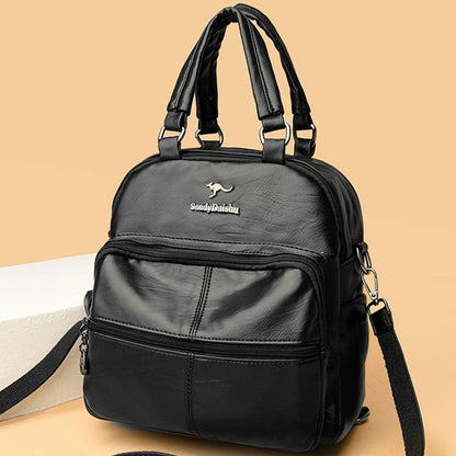 Multifunctional Women Backpack Female Leather Backpack Small Mochila Feminina School Backpacks for Teenage Girls Bag Sac A Dos