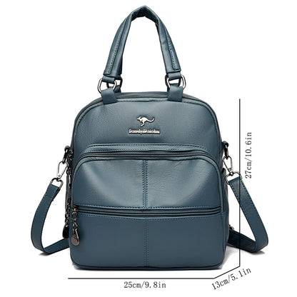 Multifunctional Women Backpack Female Leather Backpack Small Mochila Feminina School Backpacks for Teenage Girls Bag Sac A Dos