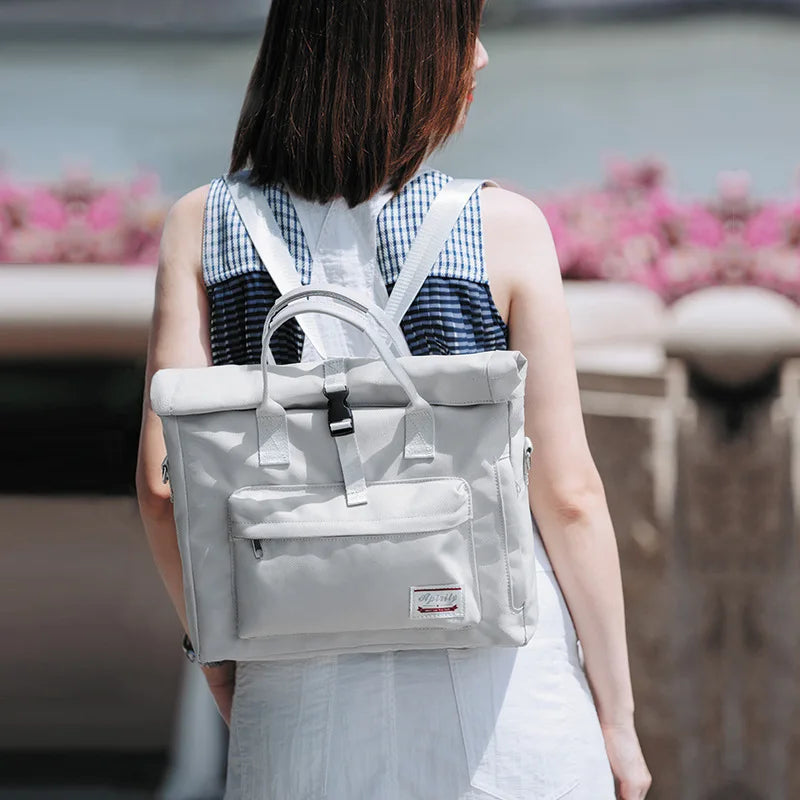 Multifunctional Women Backpack Waterproof 13 14 15.6 Inch Laptop Bag Double Shoulder Single Shoulder Portable Three-use Bagpack