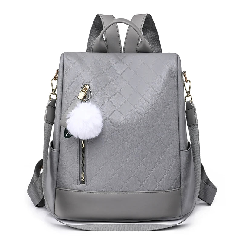 Multifunctional Women Backpacks Anti-Theft Back Zipper Fashion Simple Backpack Girls Schoolbag Casual Travel Single Shoulder Bag