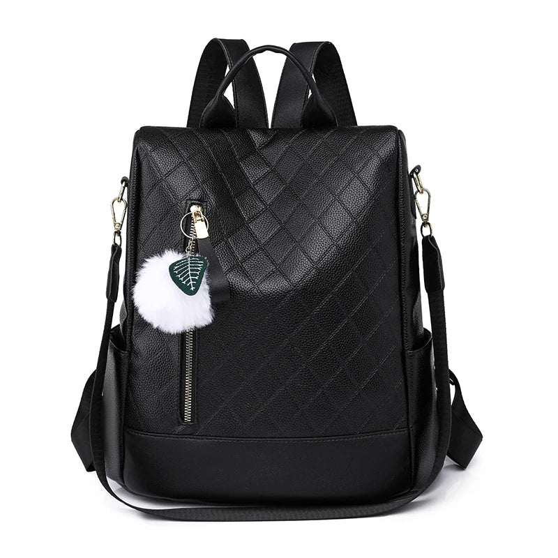 Multifunctional Women Backpacks Anti-Theft Back Zipper Fashion Simple Backpack Girls Schoolbag Casual Travel Single Shoulder Bag