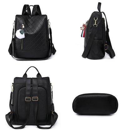 Multifunctional Women Backpacks Anti-Theft Back Zipper Fashion Simple Backpack Girls Schoolbag Casual Travel Single Shoulder Bag