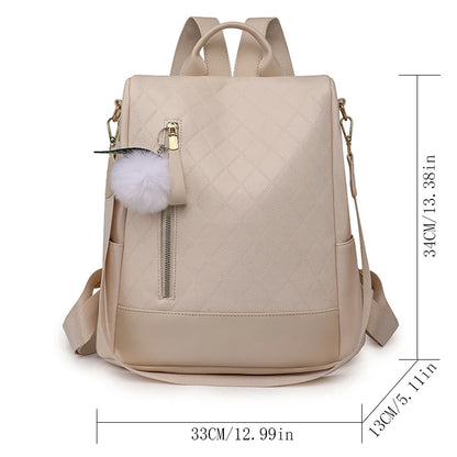 Multifunctional Women Backpacks Anti-Theft Back Zipper Fashion Simple Backpack Girls Schoolbag Casual Travel Single Shoulder Bag