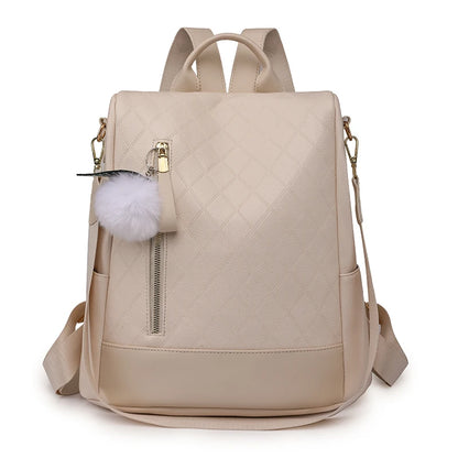 Multifunctional Women Backpacks Anti-Theft Back Zipper Fashion Simple Backpack Girls Schoolbag Casual Travel Single Shoulder Bag