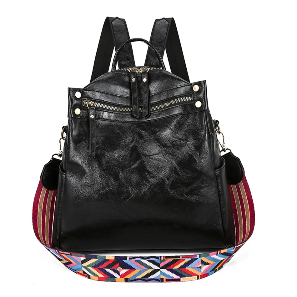 Multifunctional Women's 3 In 1 Bagpack Large Capacity Travel Shoulder Bags for Female High Quality PU Leather Backpack Sac A Dos