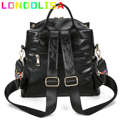 Multifunctional Women's 3 In 1 Bagpack Large Capacity Travel Shoulder Bags for Female High Quality PU Leather Backpack Sac A Dos