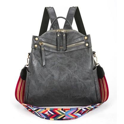 Multifunctional Women's 3 In 1 Bagpack Large Capacity Travel Shoulder Bags for Female High Quality PU Leather Backpack Sac A Dos