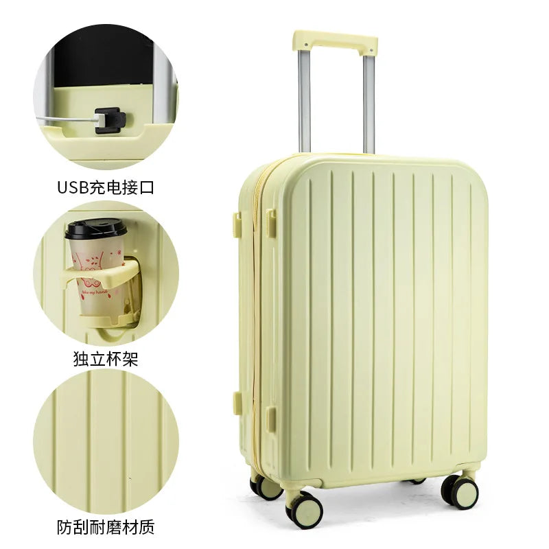 Multifunctional small fresh suitcase female ins student password box suitcase durable pull rod boarding box maleta demaquillaje