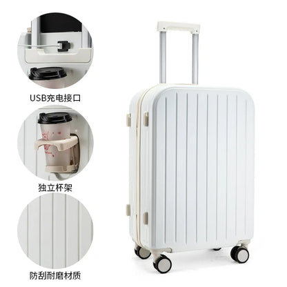 Multifunctional small fresh suitcase female ins student password box suitcase durable pull rod boarding box maleta demaquillaje