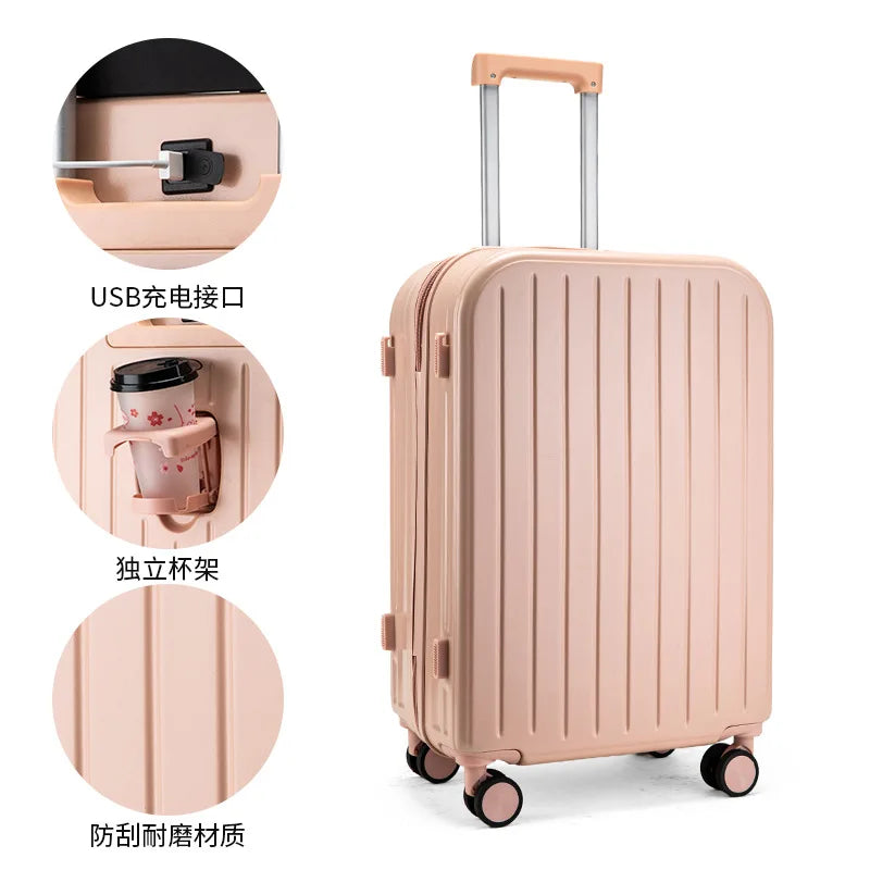 Multifunctional small fresh suitcase female ins student password box suitcase durable pull rod boarding box maleta demaquillaje