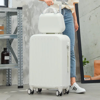 Multifunctional small fresh suitcase female ins student password box suitcase durable pull rod boarding box maleta demaquillaje
